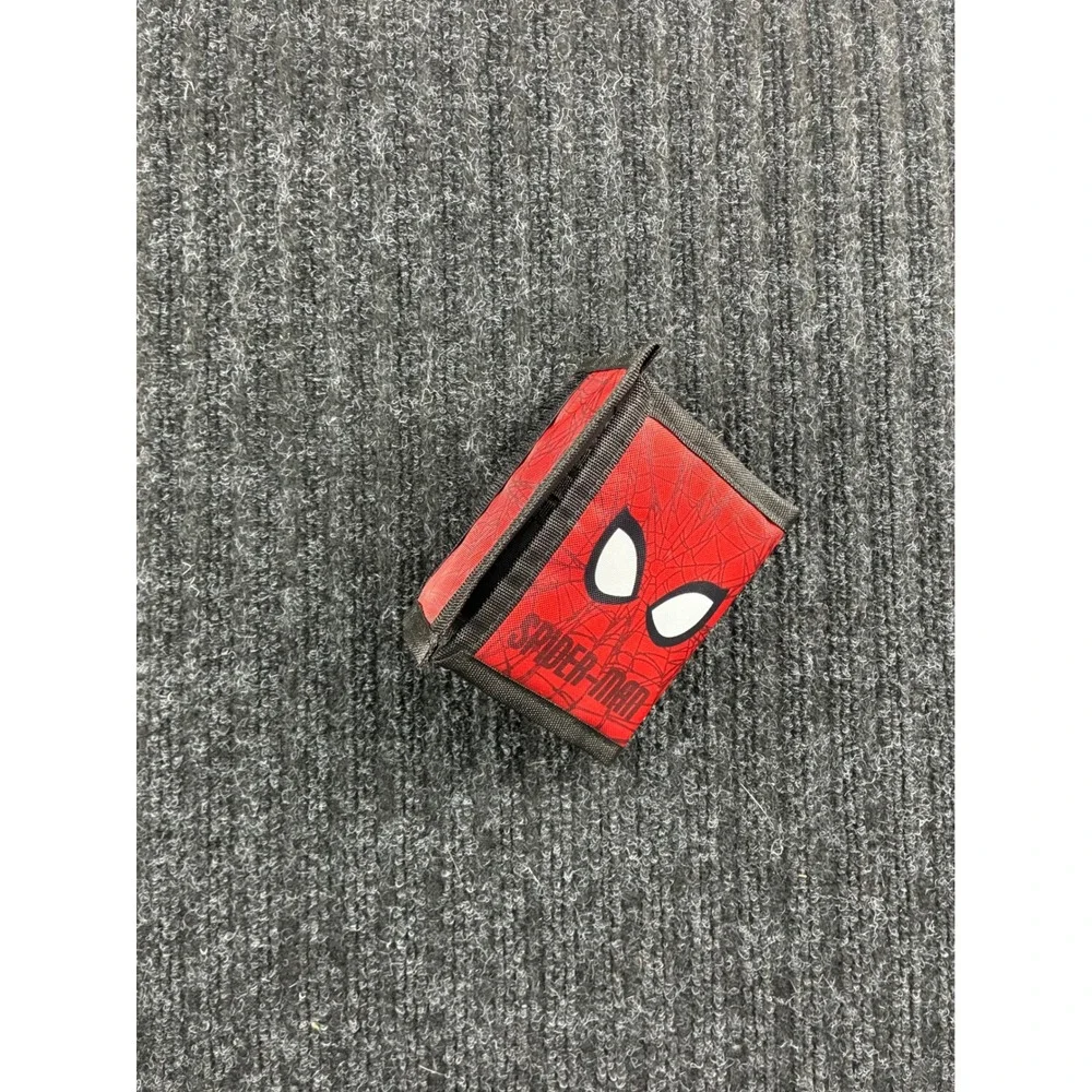 Marvel Spider-Man Trifold Wallet Red Canvas Hook and Loop & Batman Mad Catz Case